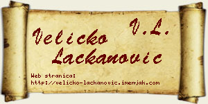 Veličko Lackanović vizit kartica